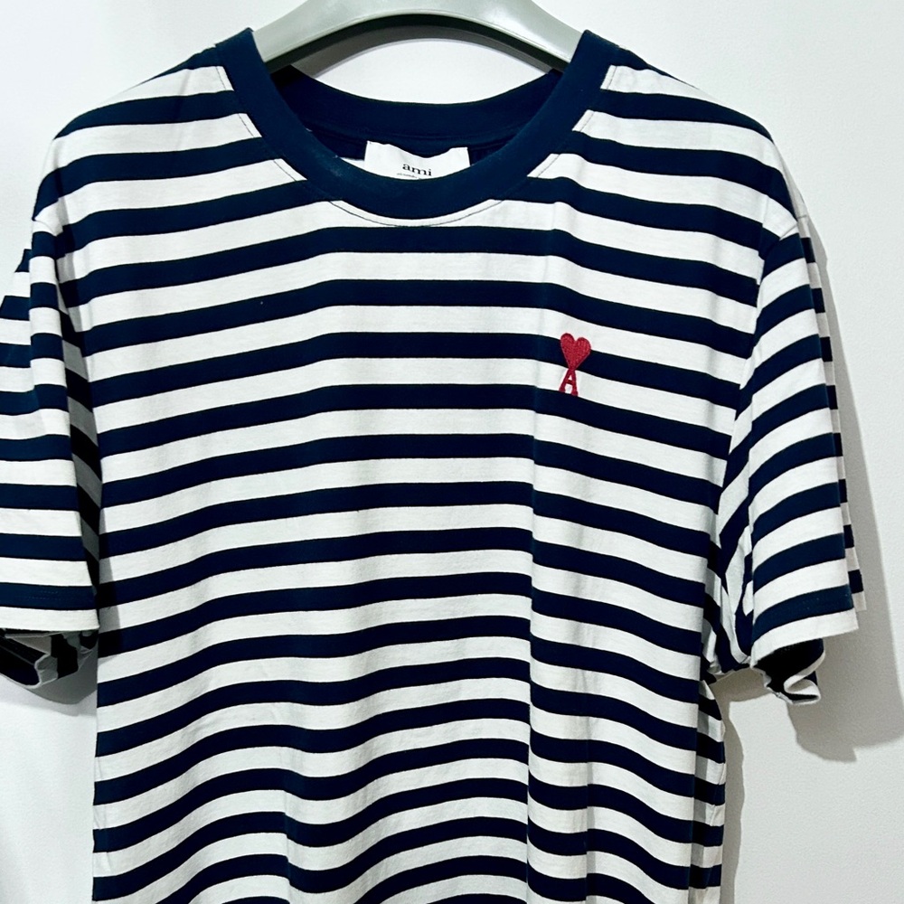 Ami men’s striped tshirt